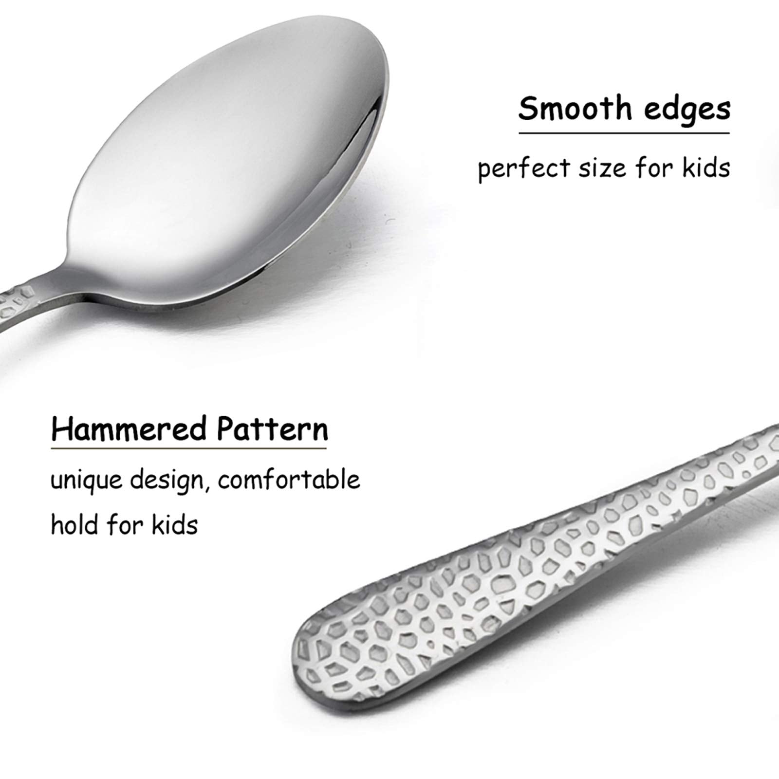 HaWare mini silverware for kids demonstrates ergonomic size for small hands.