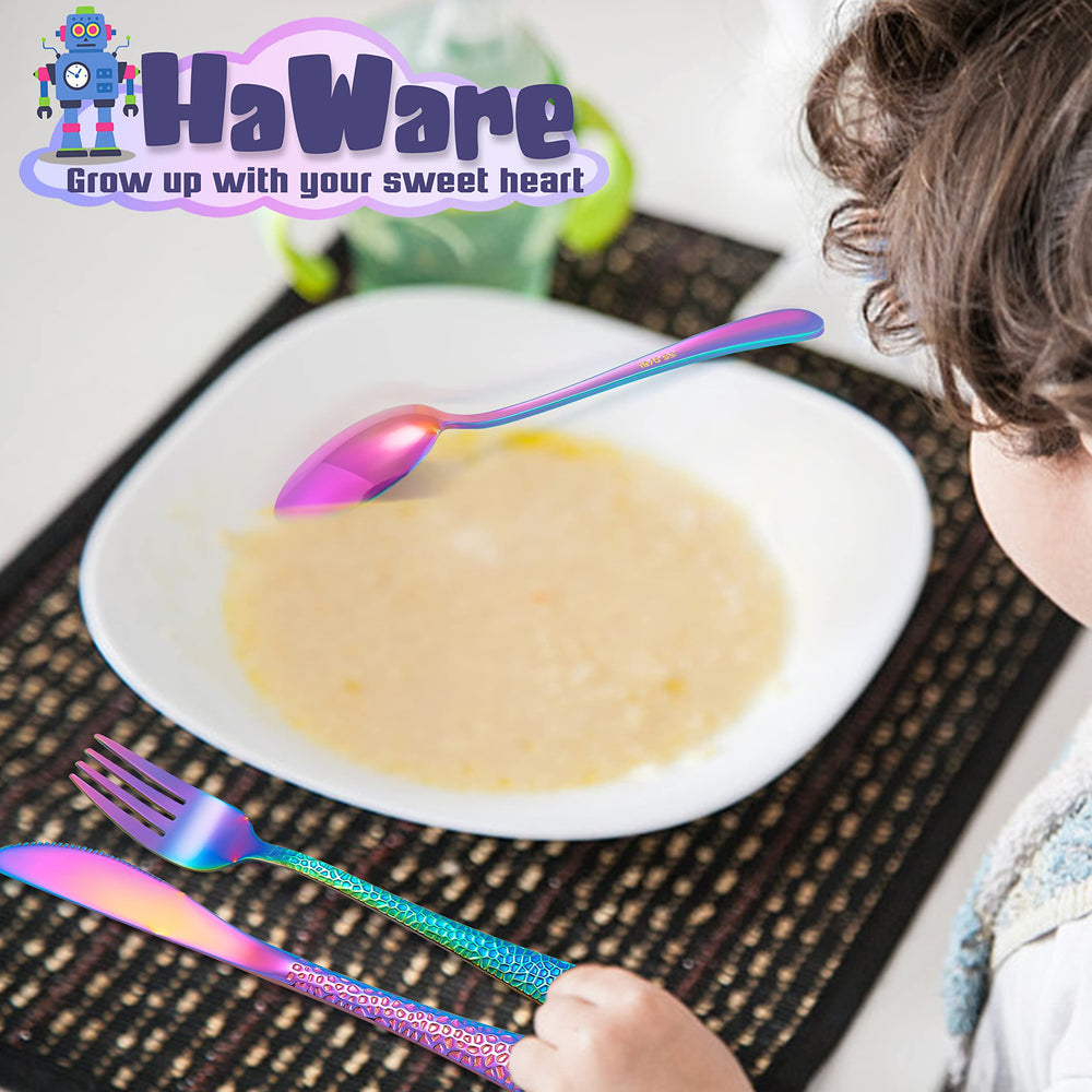 HaWare outdoor-ready flatware for kids during camping or picnics.