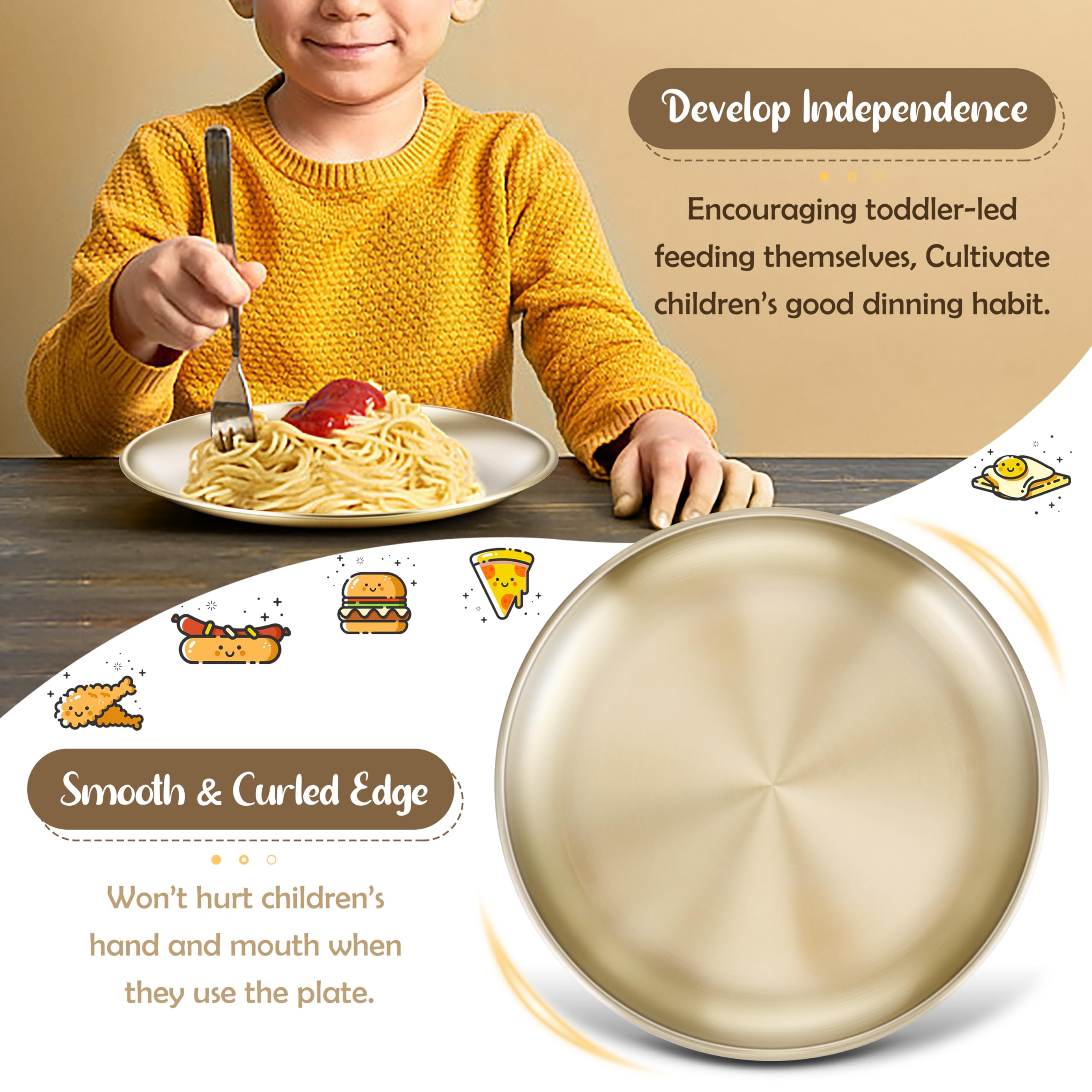 HaWare oven-safe-kids-plates ideal for reheating and mini pizzas