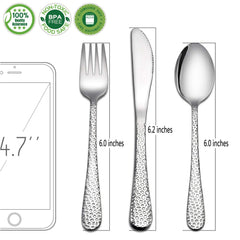 HaWare toddler forks 6 inch, slim tines for safe soft-food handling.
