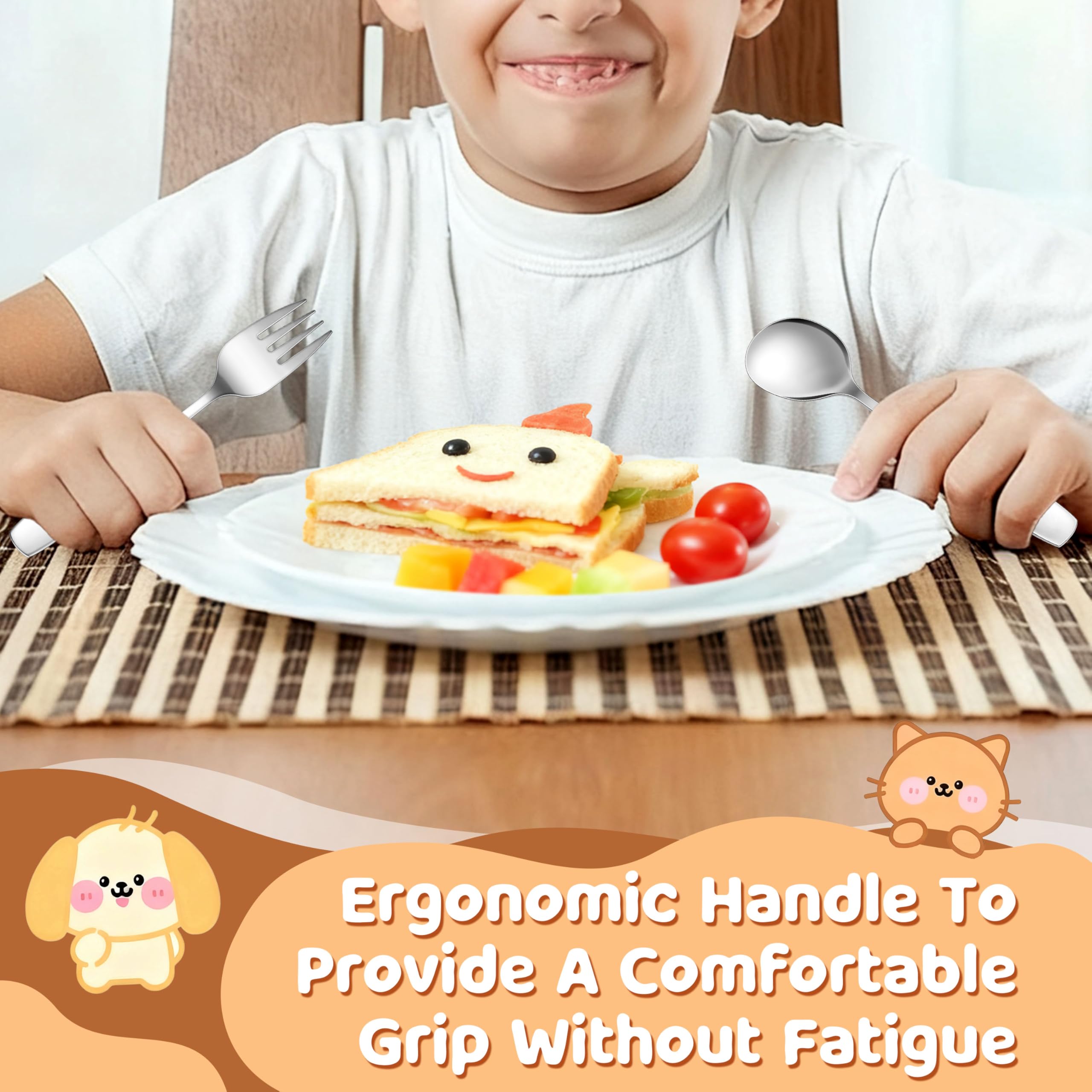 HaWare toddler utensils size-small-hands image featuring kid-friendly ergonomic grip.