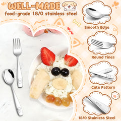 HaWare toddler utensils spoons-rounded-edges close-up emphasizing safe scooping.