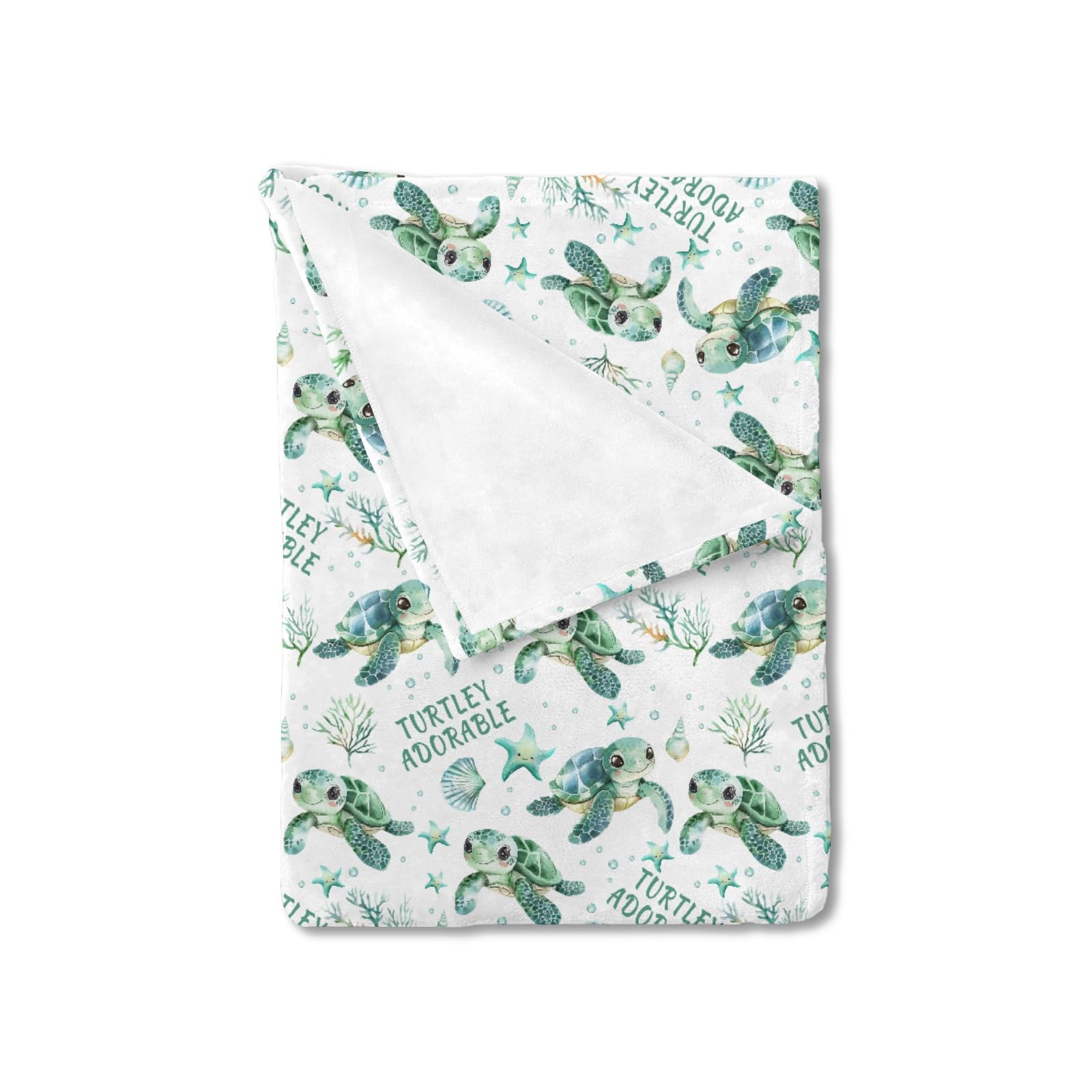 HawSkgFub turtle blanket 30x40 swaddle cozy newborns
