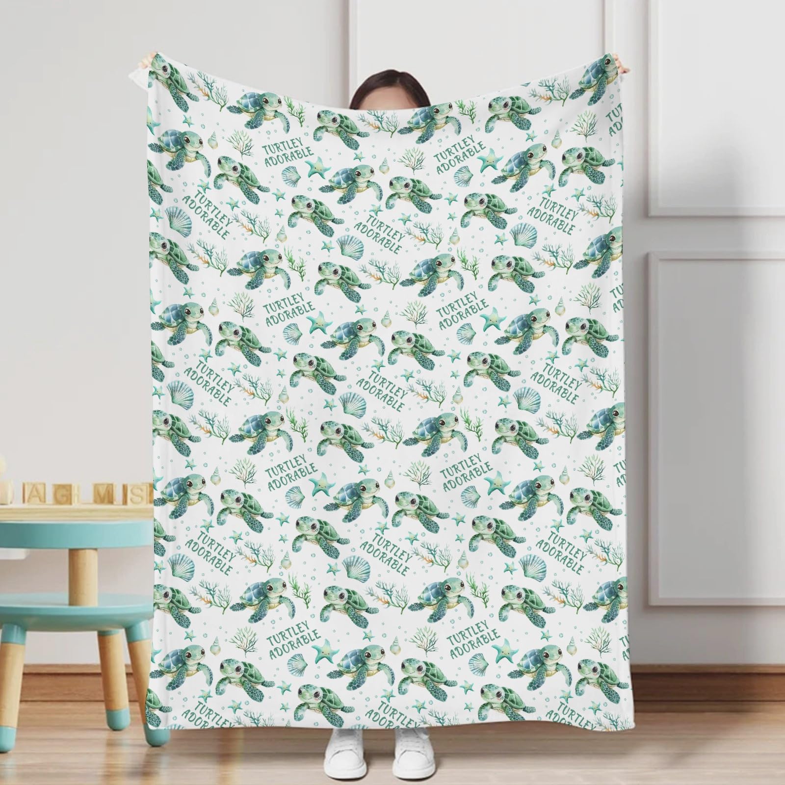 HawSkgFub turtle blanket 50x60 sofa throw for teens and adults