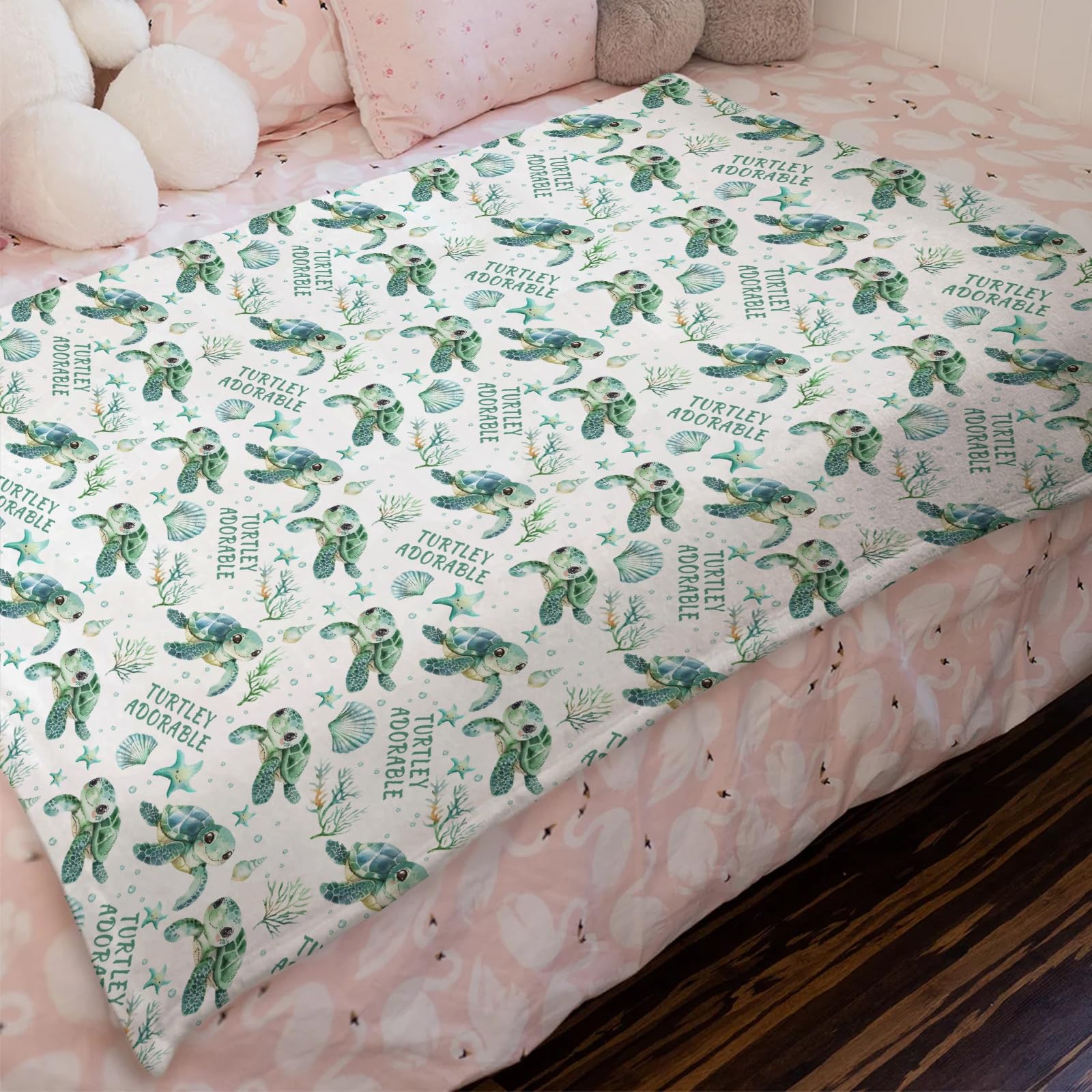 HawSkgFub turtle blanket nursery decor with playful sea turtle design
