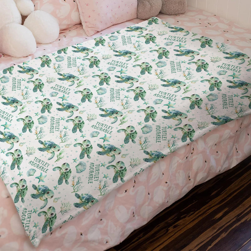 HawSkgFub turtle blanket nursery decor with playful sea turtle design
