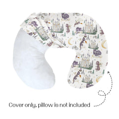 HawSkgFub purple castle cloud moon star pillow cover bright nursery decor