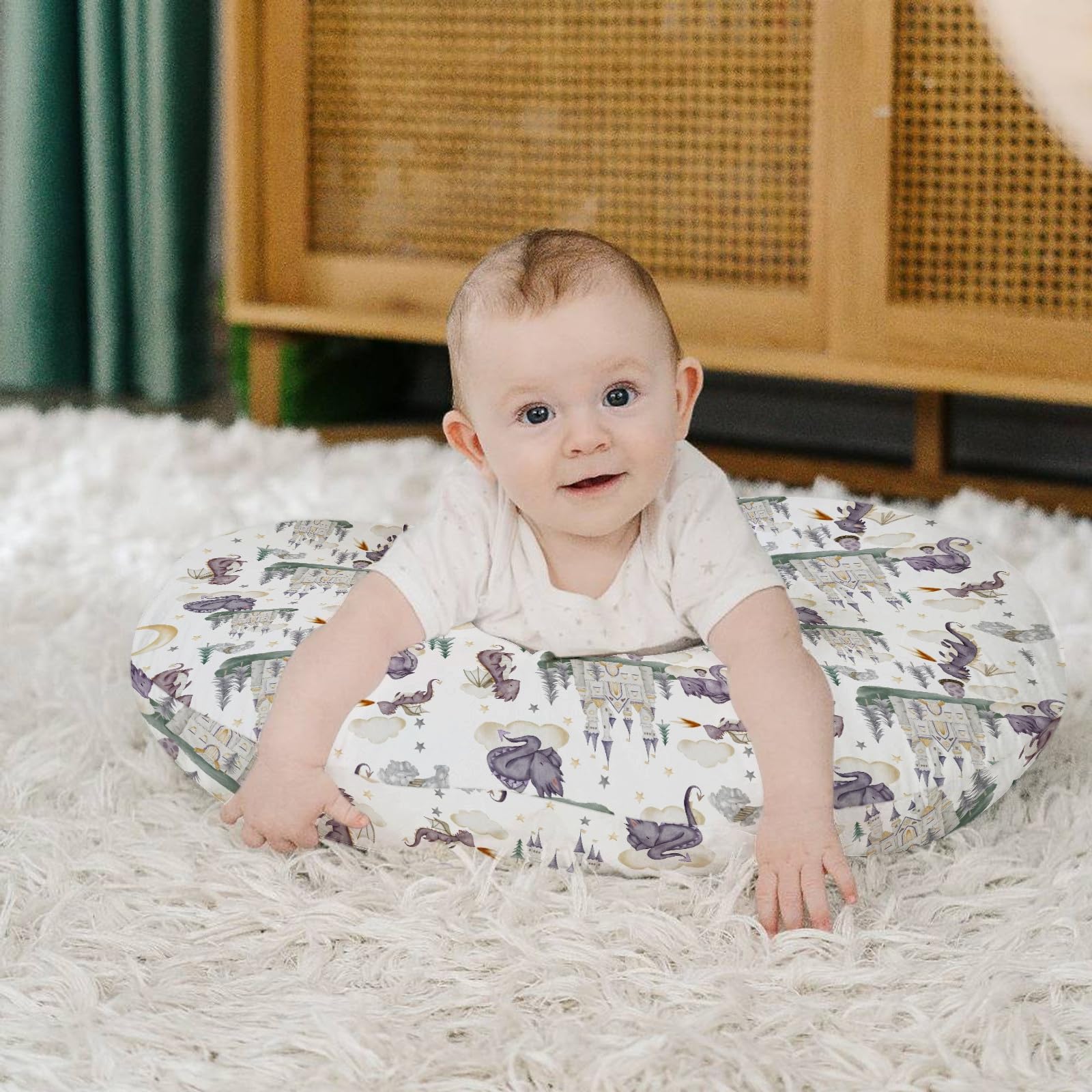 HawSkgFub sleepy moon star nursing cover for soothing nighttime feeds