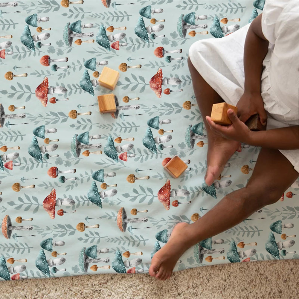 HawSkgFub boho mushroom forest mink blanket 40x50 perfect car-seat cover and nap companion.
