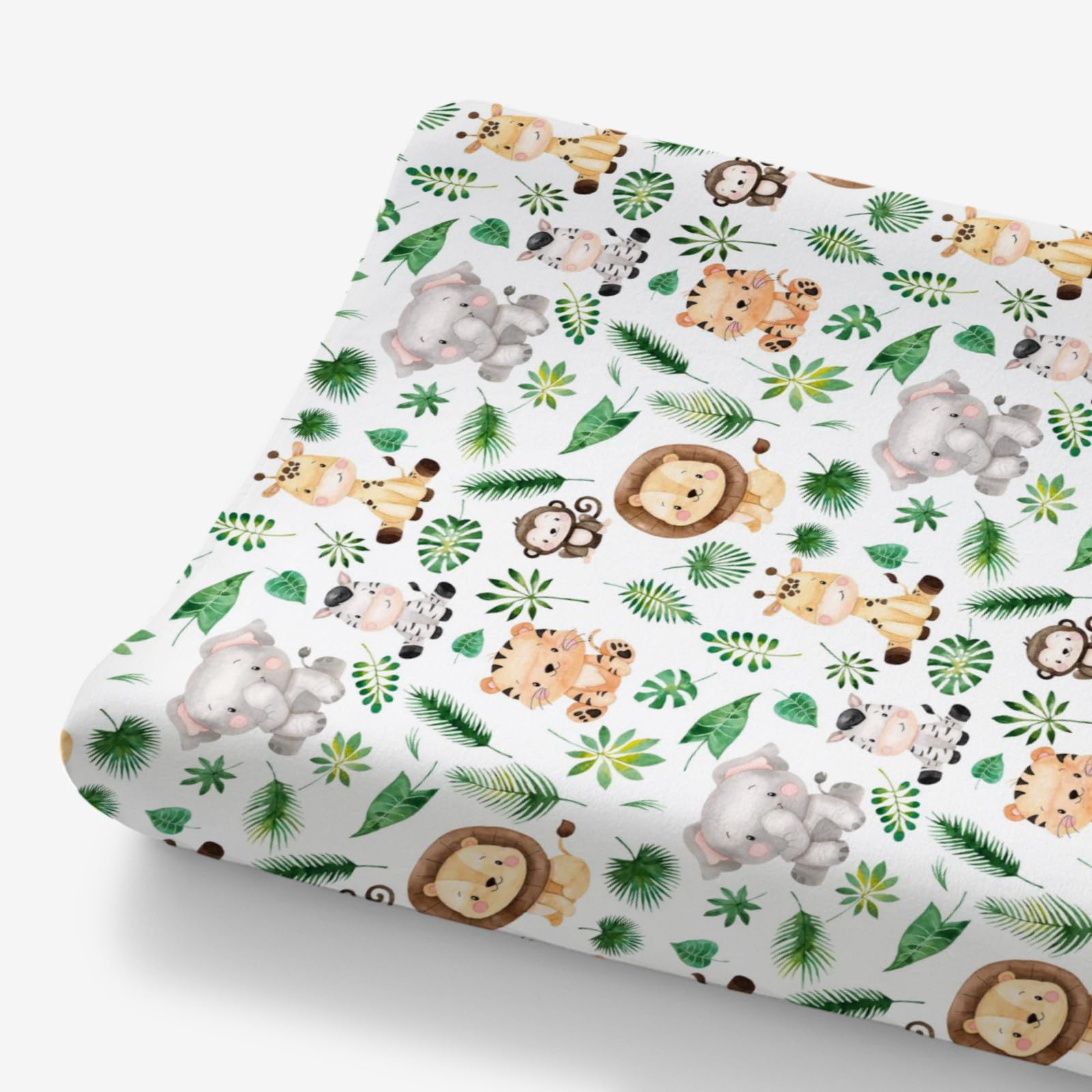 HawSkgFub safari giraffe pattern changing pad cover provides cozy diaper-change coverage