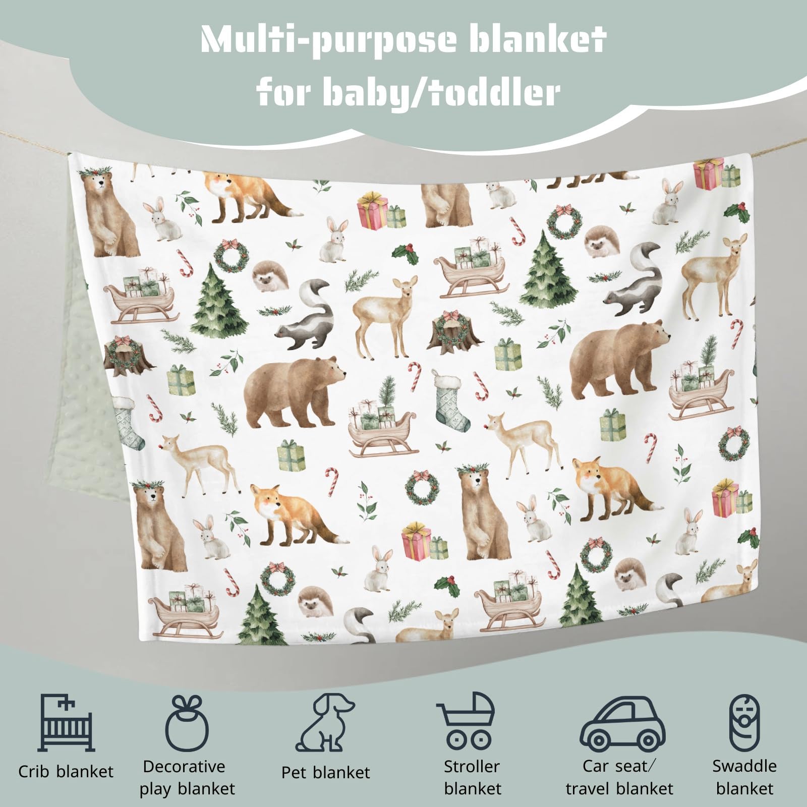 HawSkgFub forest animals blanket-soft plush fleece delivers gentle warmth for year-round use
