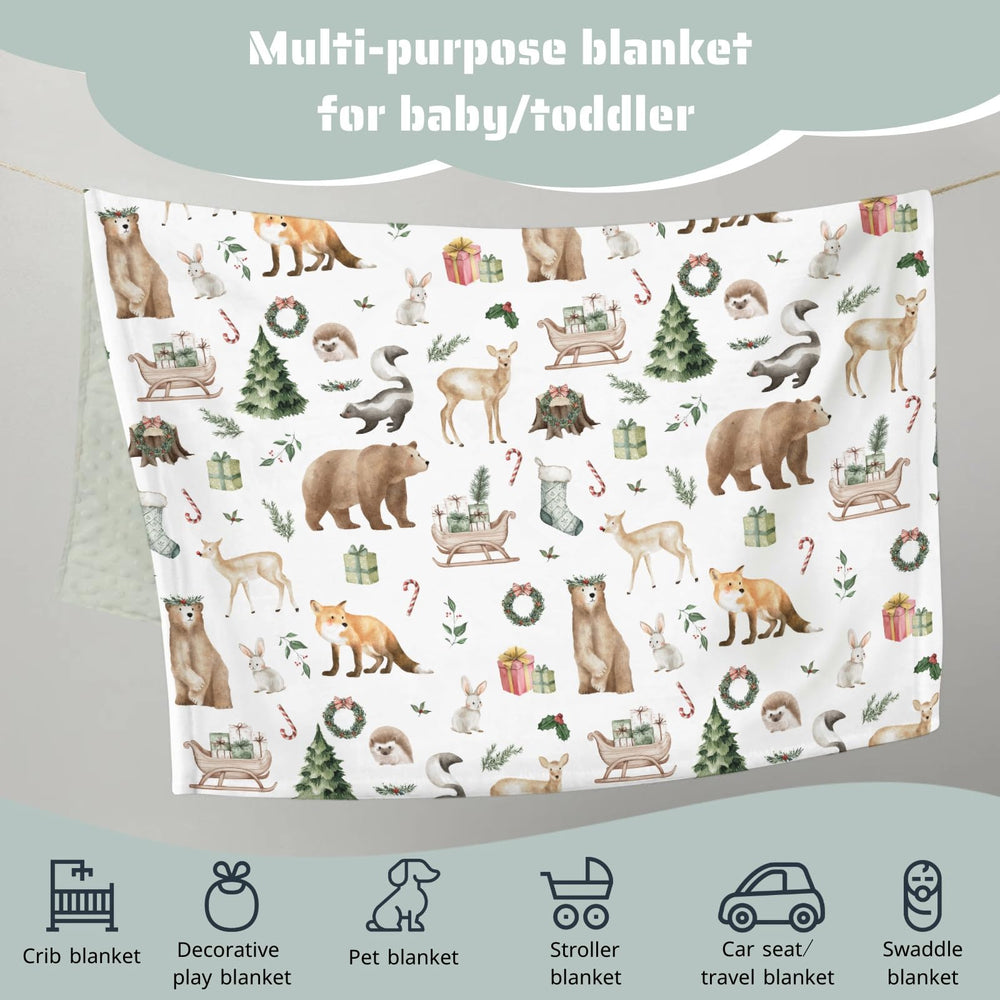 HawSkgFub forest animals blanket-soft plush fleece delivers gentle warmth for year-round use