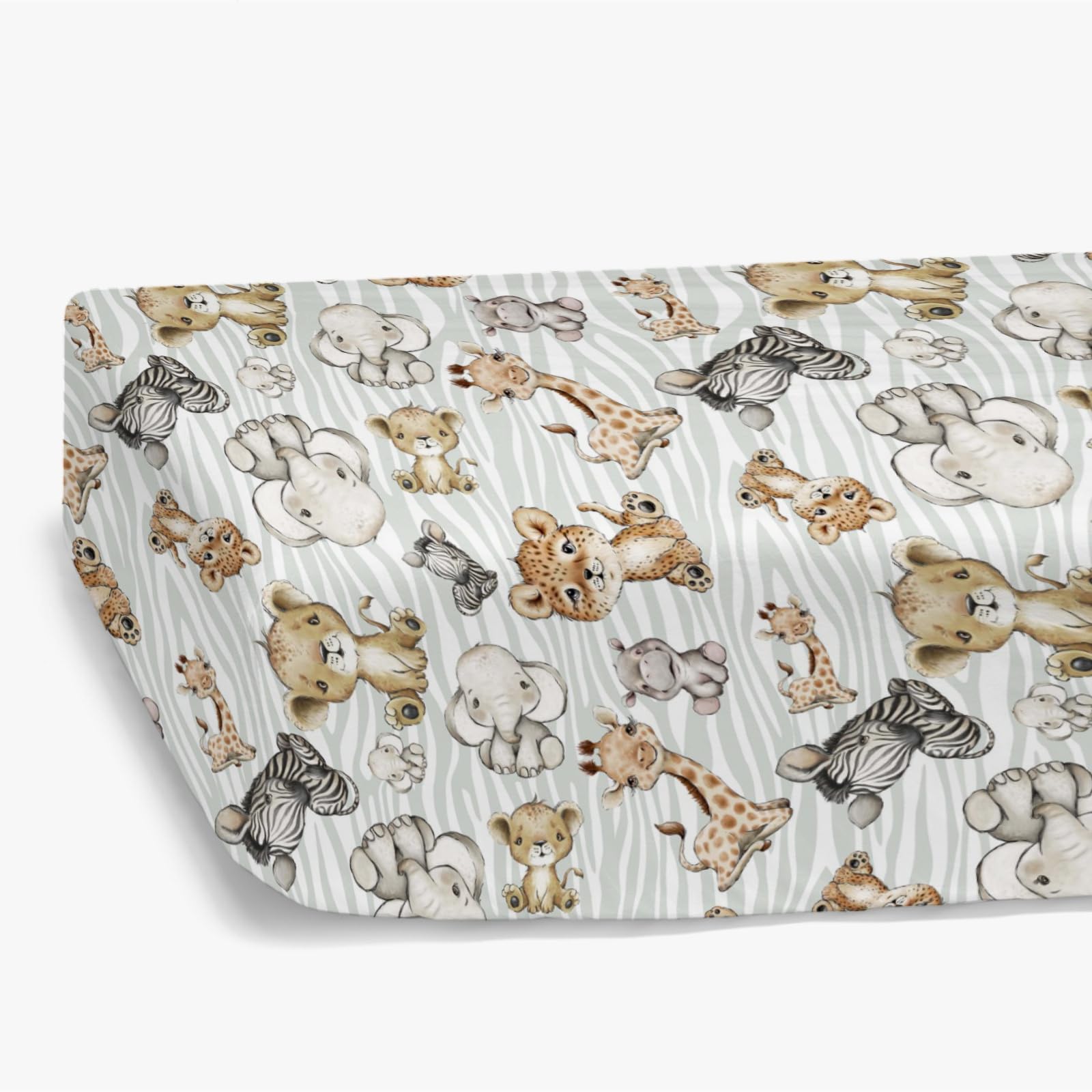 HawSkgFub safari crib sheet soft, breathable material for comfort