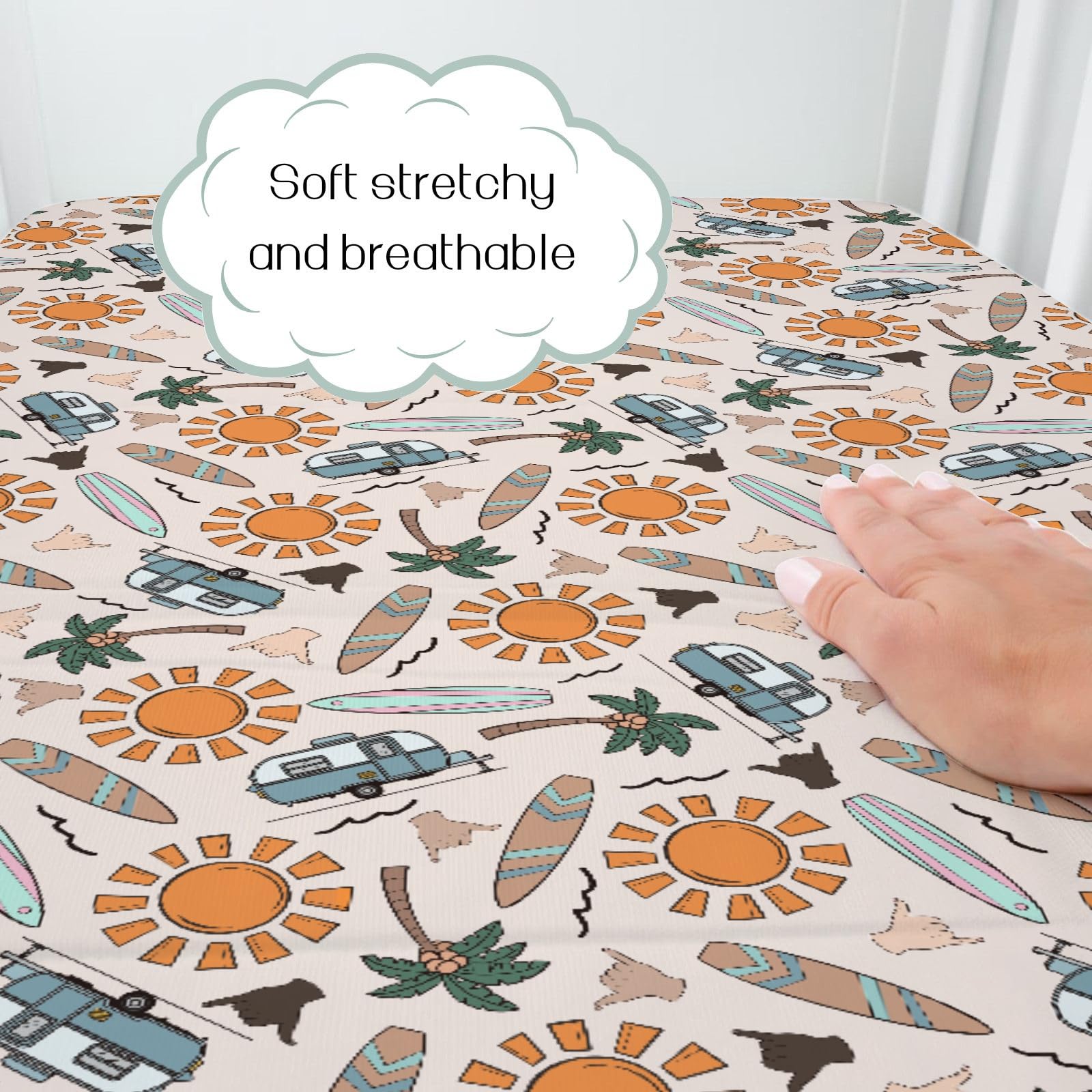 HawSkgFub soft-breathable-nursery-sheet gentle on delicate skin with airy fabric.