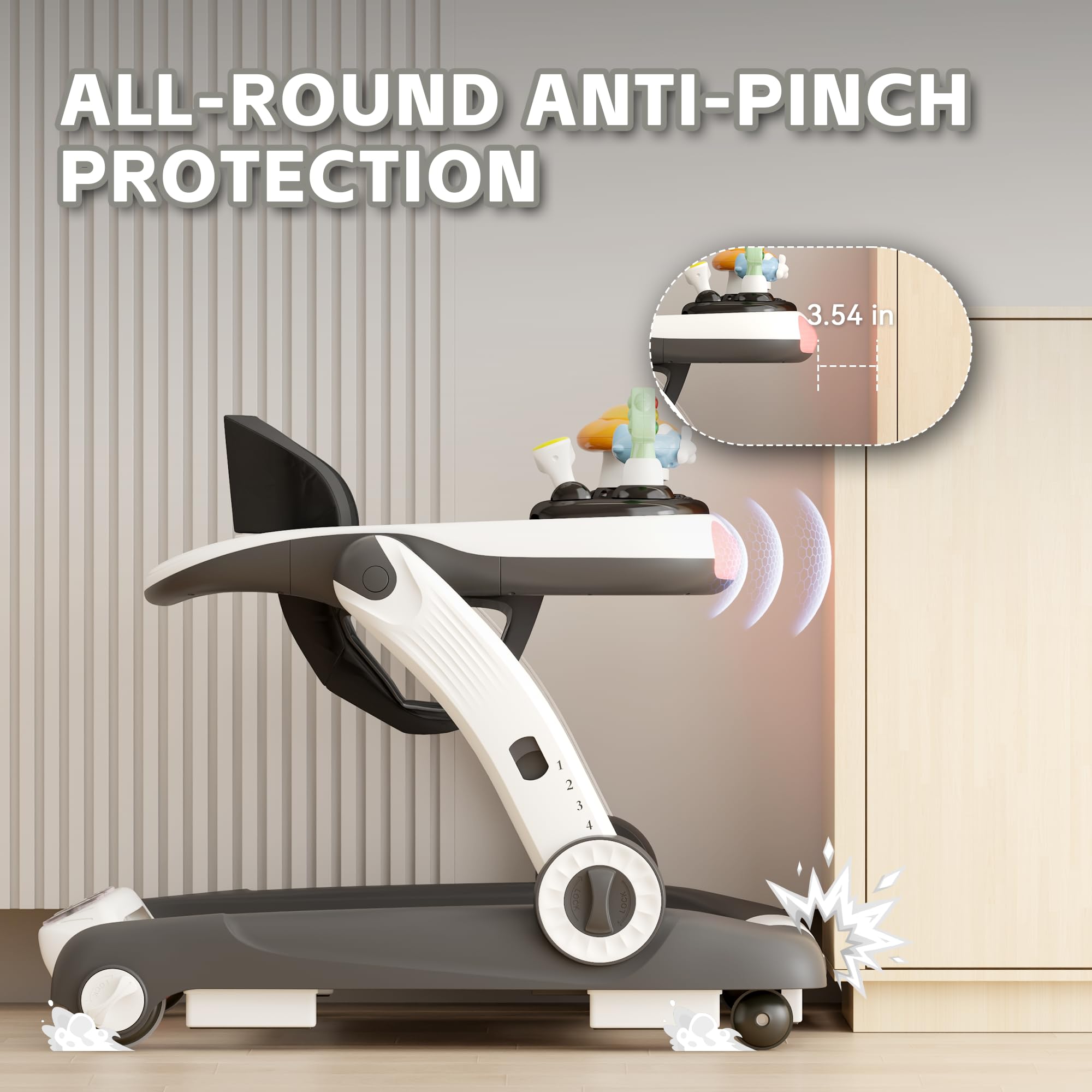 HAWEEK baby-walker-front-wheels-swivel delivers effortless 360° steering