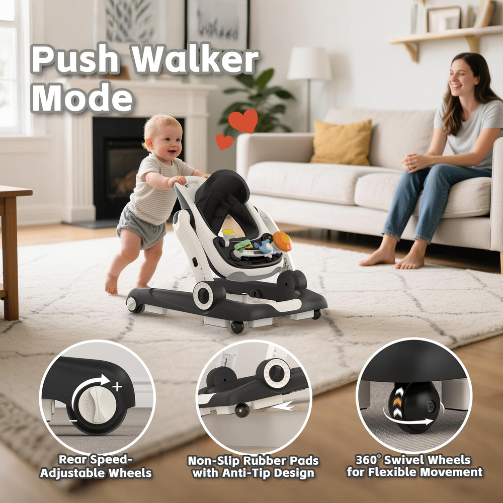 HAWEEK baby-walker-stable-base features a wide, sturdy frame for stability