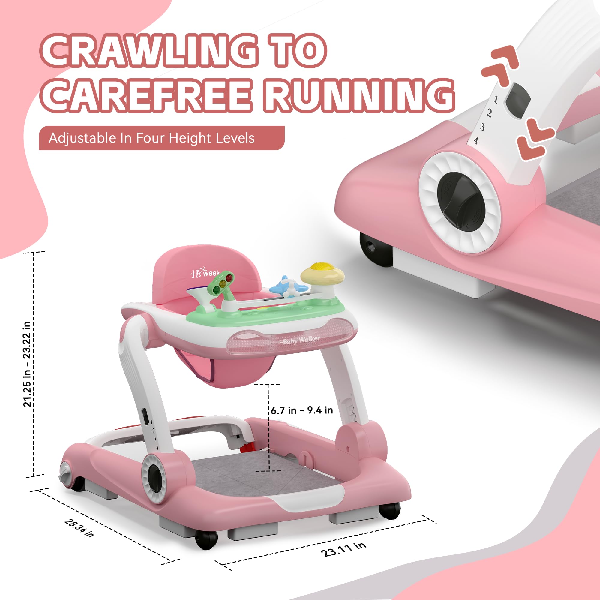 HAWEEK sturdy-base with four corners enhances stability