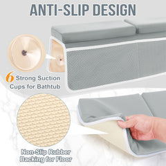 Haxmuti elbow-rest suction cups secure tub walls for stable baby-safe play