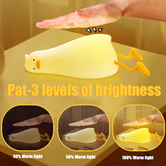 Hbaushun Duck Night Light demonstrates three brightness levels for gentle nighttime feeding