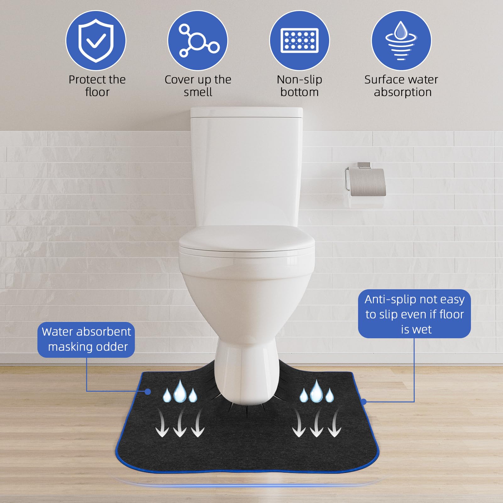 HBGOTL potty mats floor protection reduces stains and keeps bathrooms clean.