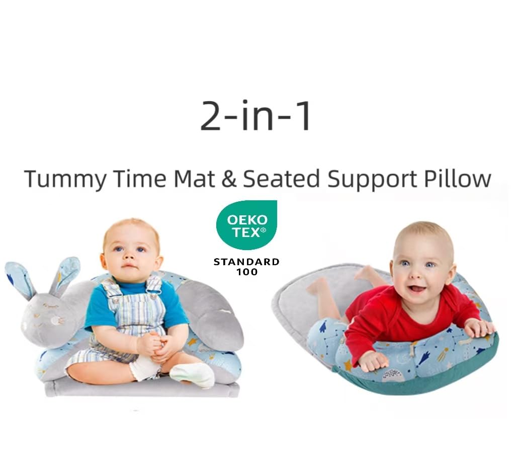 HbJoAixi seated support pillow helping baby sit up safely during play