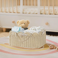 HBlife diaper caddy with baby essentials organized during playtime.