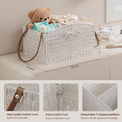 HBlife diaper caddy lightweight-portable design makes moving baby items easy around the home.
