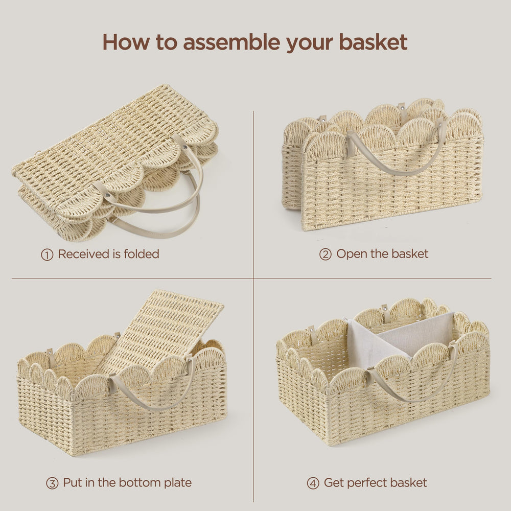 HBlife diaper caddy durable metal frame inside for everyday use.