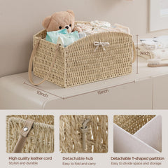 HBlife diaper caddy removable compartments provide flexible storage for baby items.