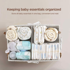 HBlife diaper caddy removable-compartments keeps essentials neatly sorted for quick access.