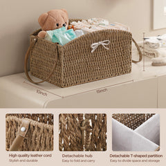 HBlife diaper caddy removable compartments enable flexible organization.