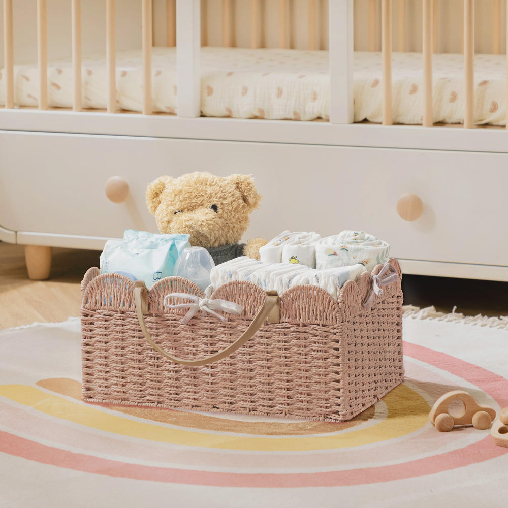 HBlife portable scalloped basket detached into four pieces for compact storage