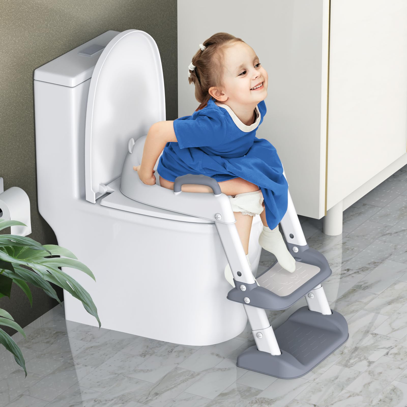 HBTower Potty Seat cleaning-cushion highlights easy removal and washing.