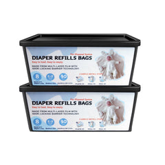 HBUYGF diaper pail refills show seamless compatibility with Genie Easy Roll for easy disposal