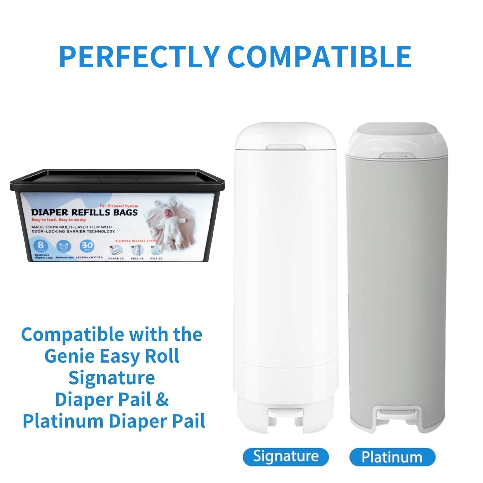 HBUYGF fragrant refill option helps keep the nursery smelling fresh
