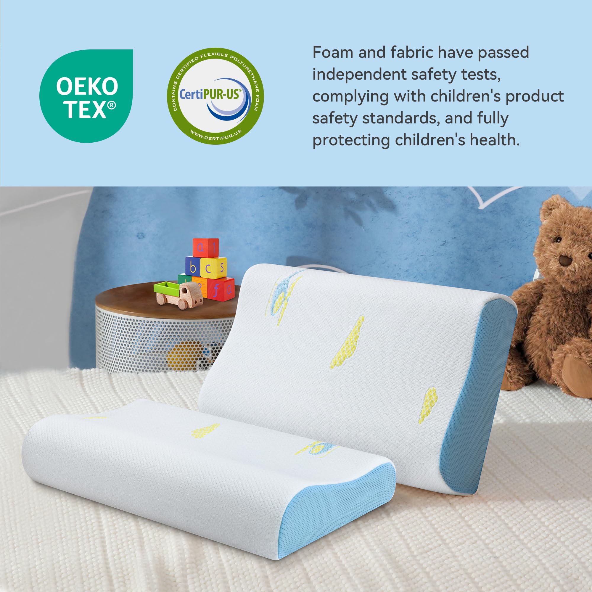 Hcore memory foam pillow neck-support contour aids alignment for relaxed sleep