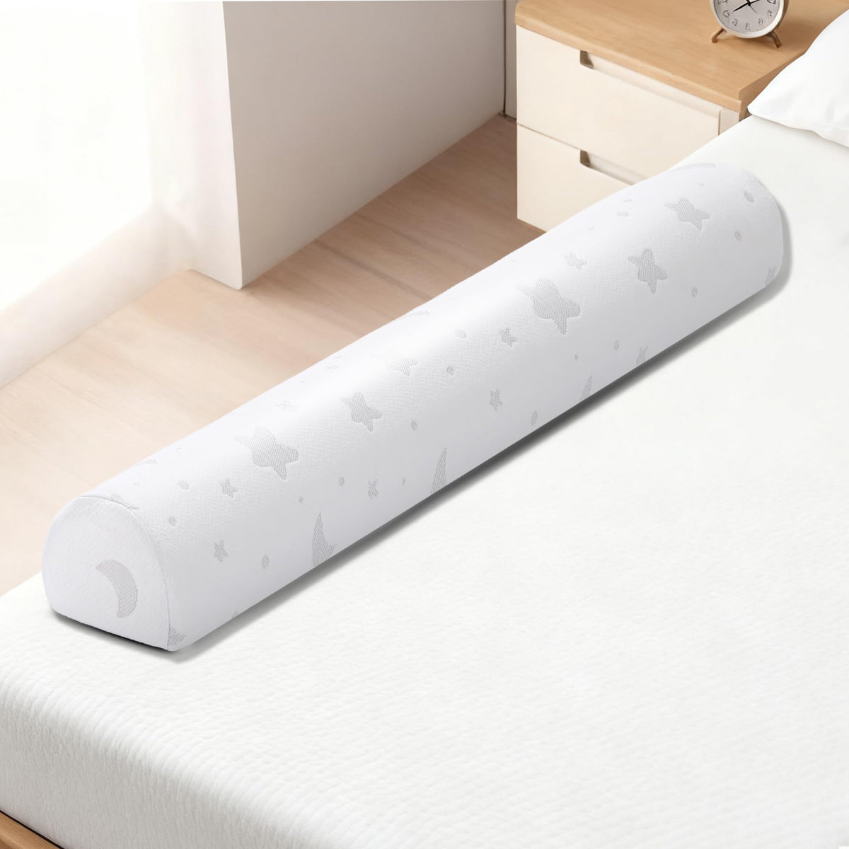 HDJOAPS 52in bed rail side view shows a secure edge for toddler sleep