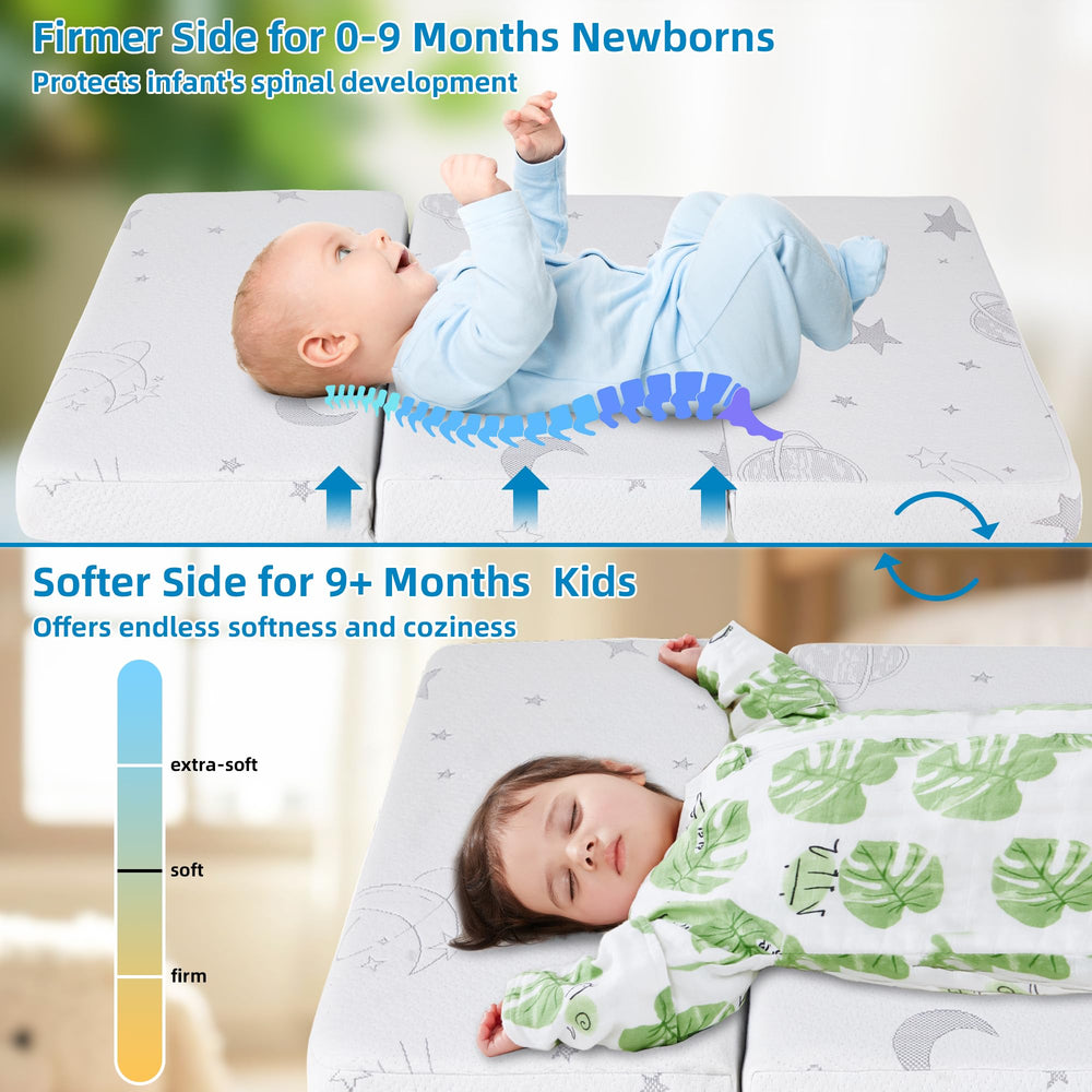 HDJOAPS pack-n-play mattress corner design shows snug fit
