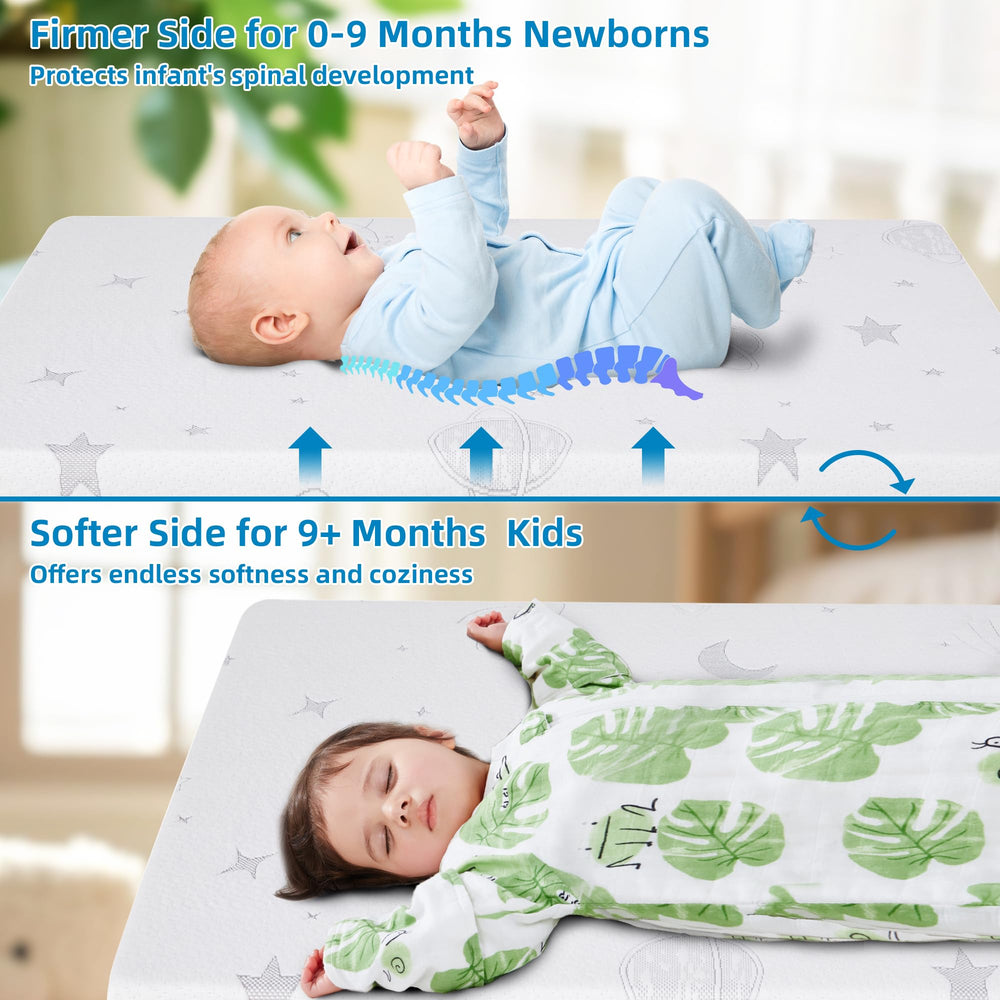 HDJOAPS Pack and Play Mattress Pad high-density-foam delivers firm, durable support