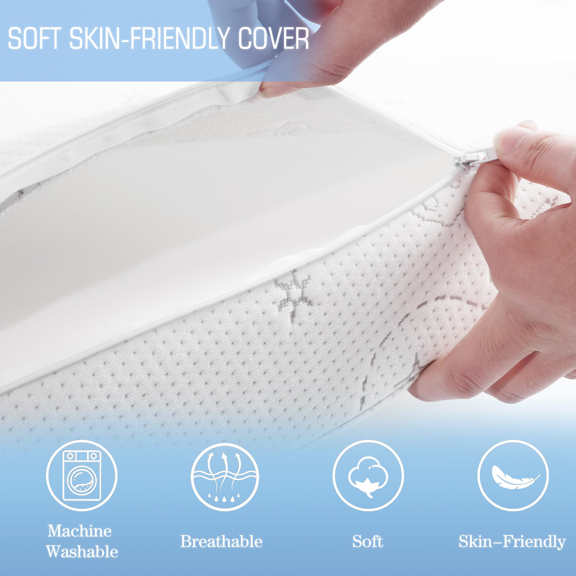 HDJOAPS removable cover detail highlights breathable, skin-friendly fabric.