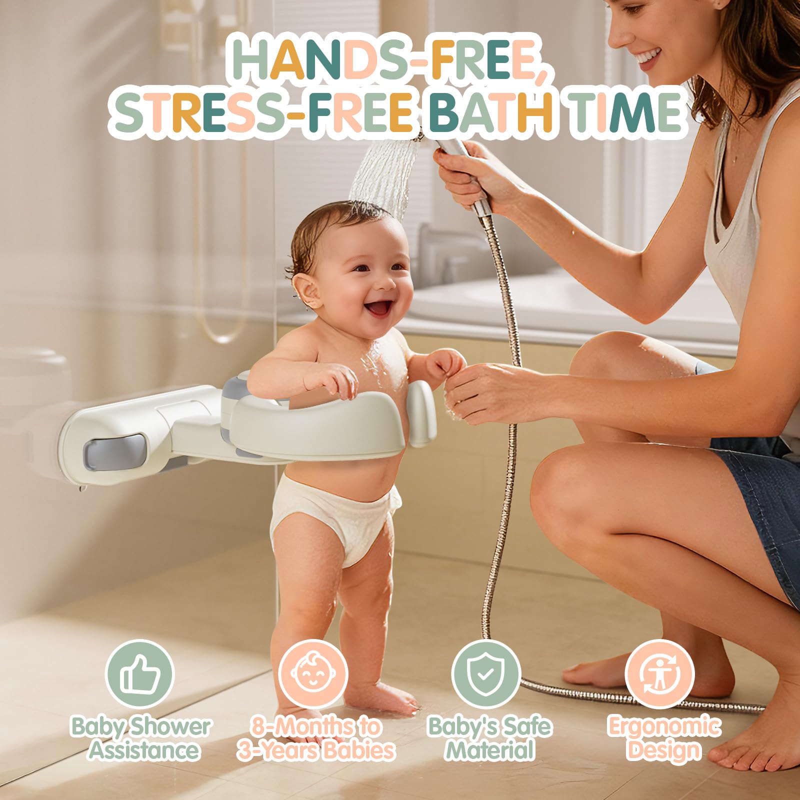 HDUYFYD anti-slip padding helps keep infants steady.