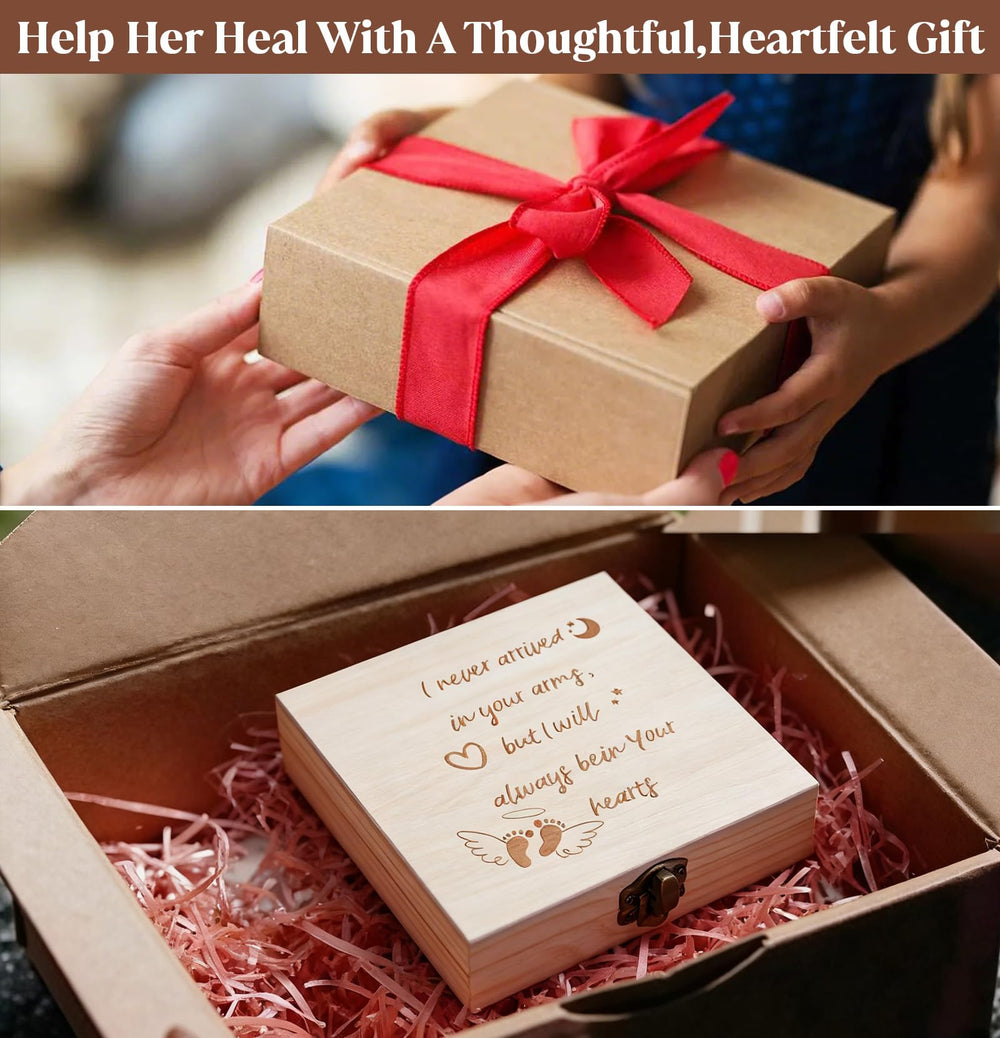HDUYFYD Miscarriage Memorial Box 14x14x2.7cm fits small keepsakes.