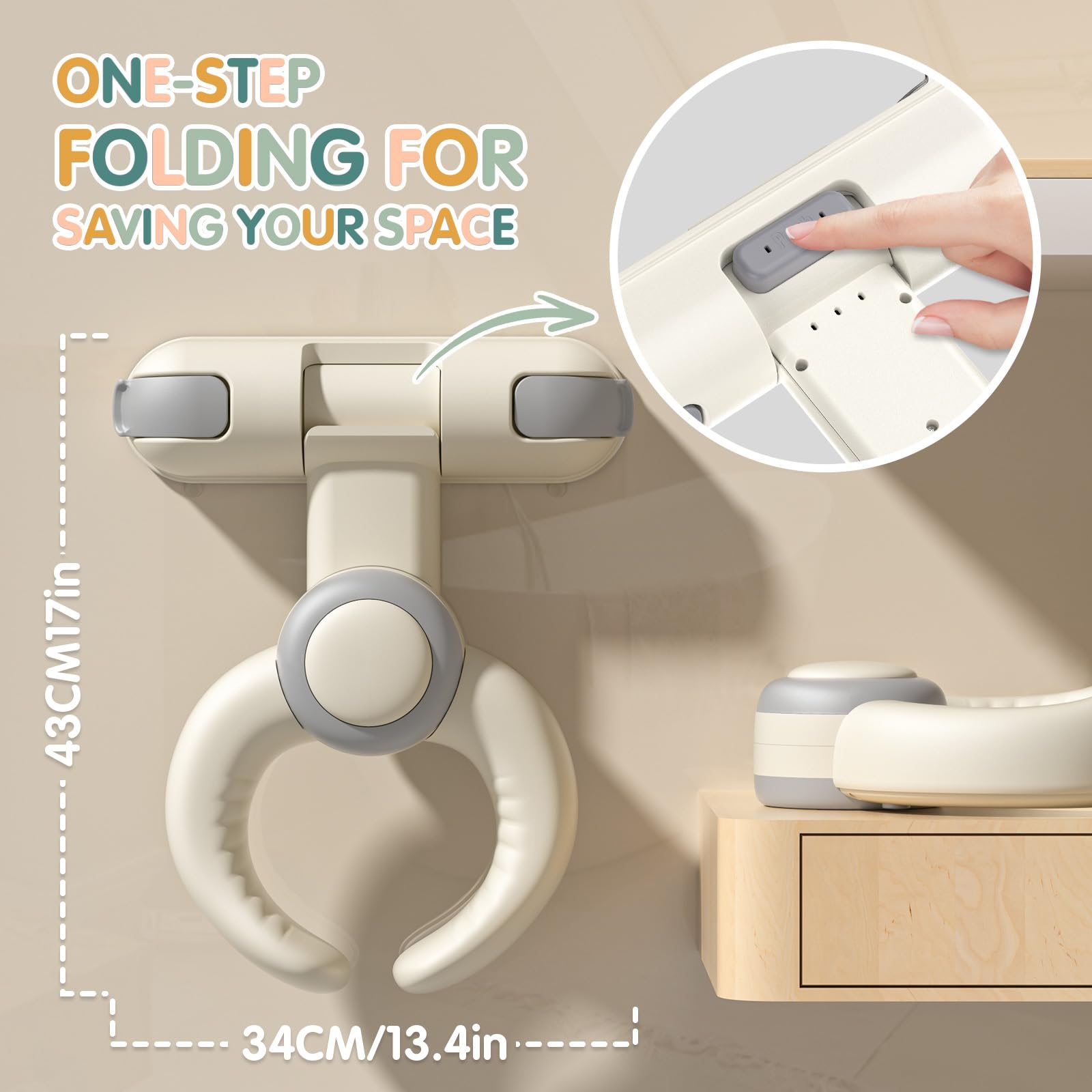 HDUYFYD semi-automatic locking arm adds child-security during baths.