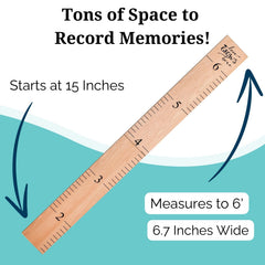 Headwaters Studio growth chart with black numerals ensures clear milestone records