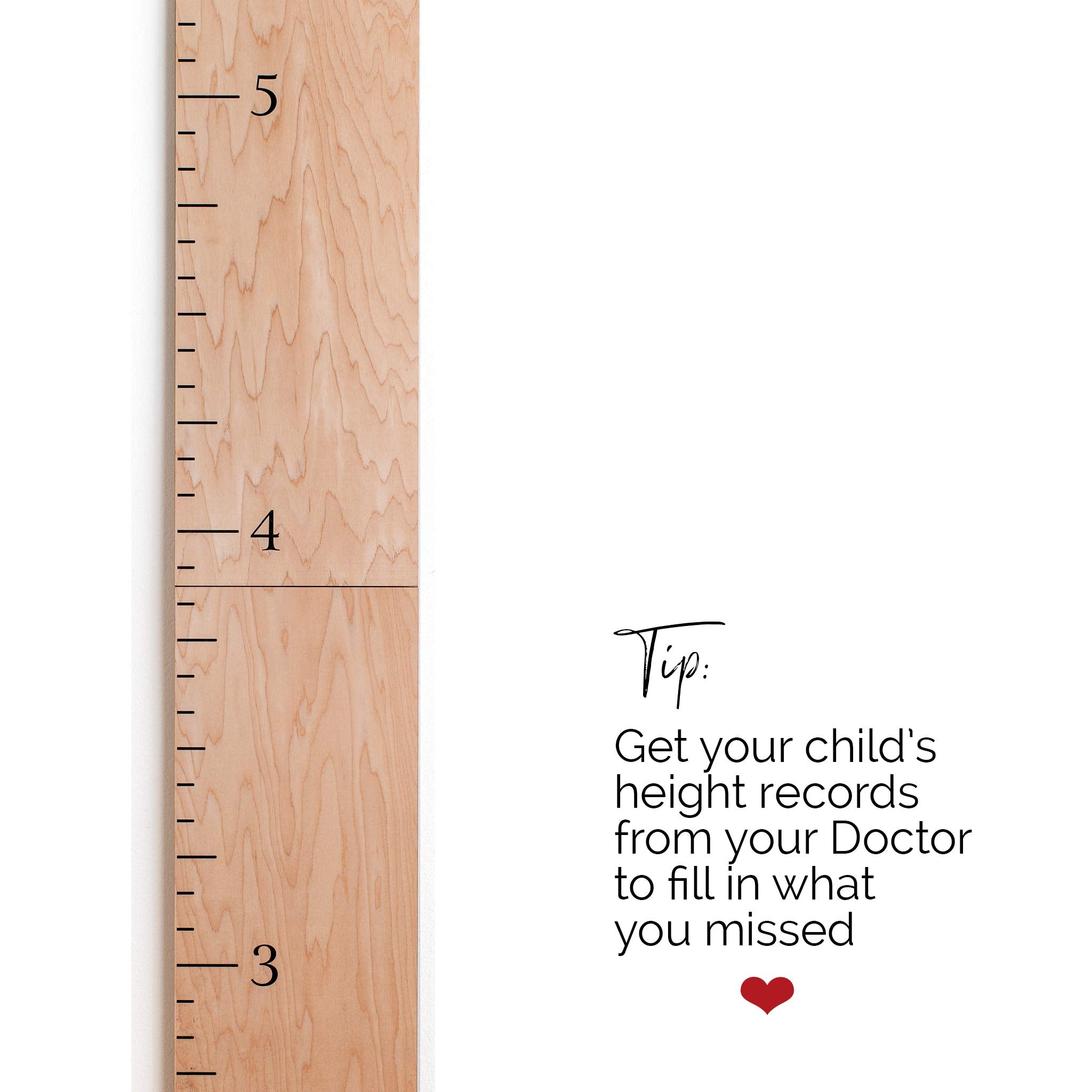 Headwaters Studio modern natural design growth chart complements contemporary rooms.