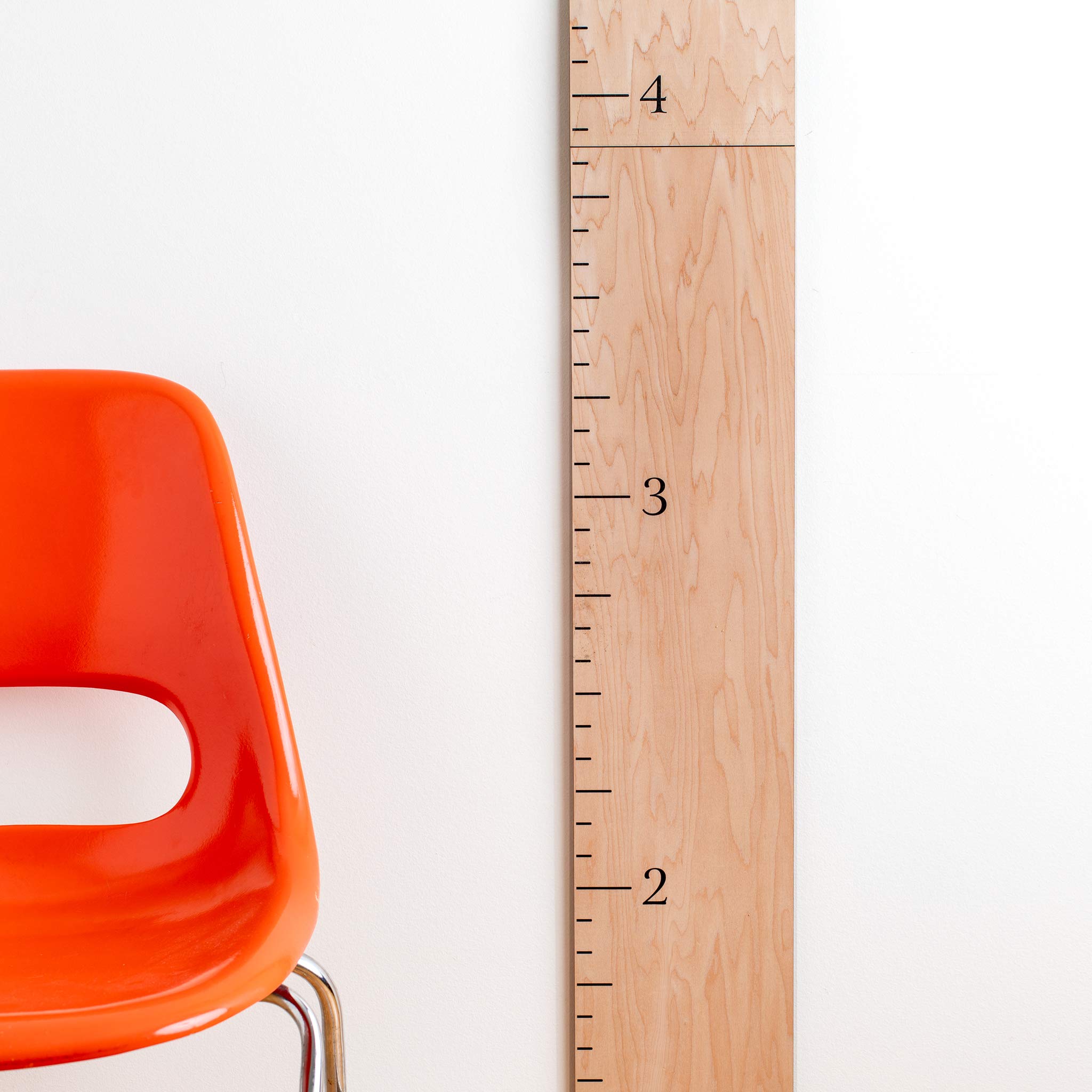 Headwaters Studio wall ruler helps capture baby-to-big-kid milestones.