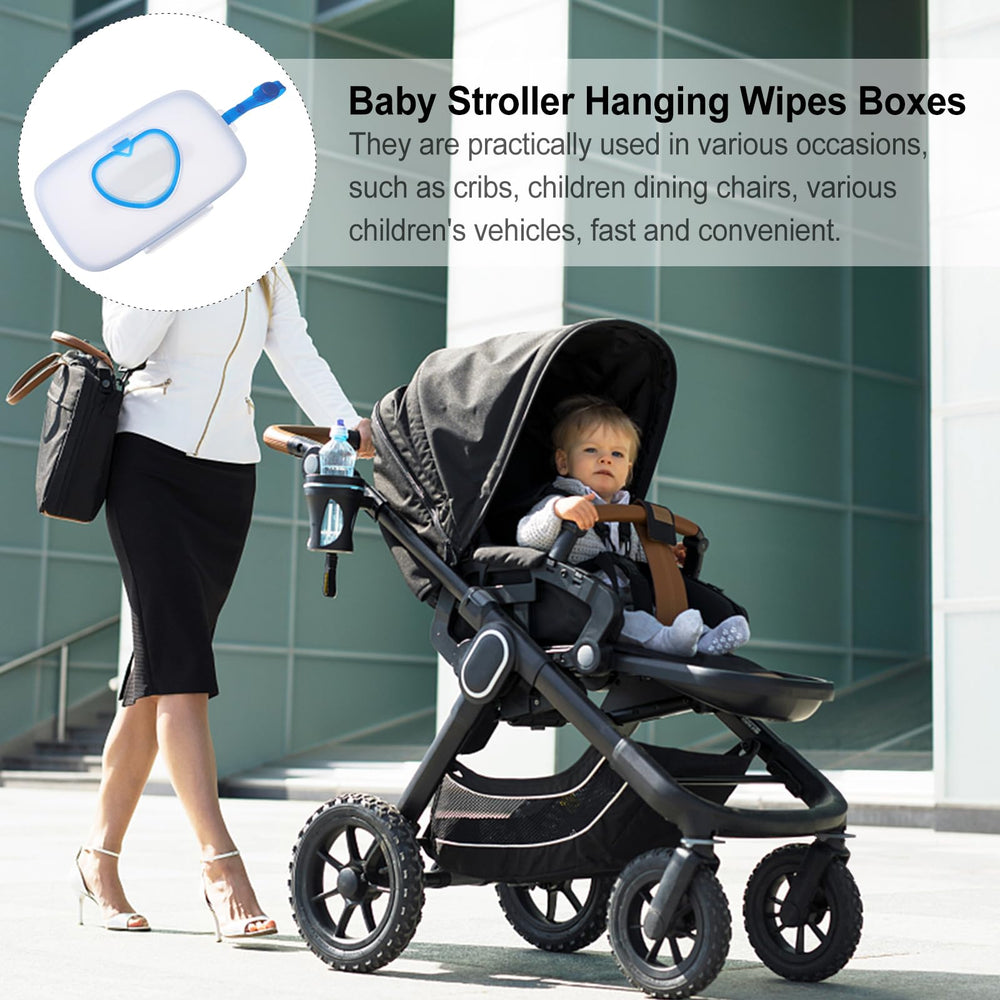 Healeved On-The-Go Wipes Dispenser fits diaper bags for easy access on-the-go