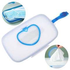 Healeved On-The-Go Wipes Dispenser open button, one-handed operation for busy parents