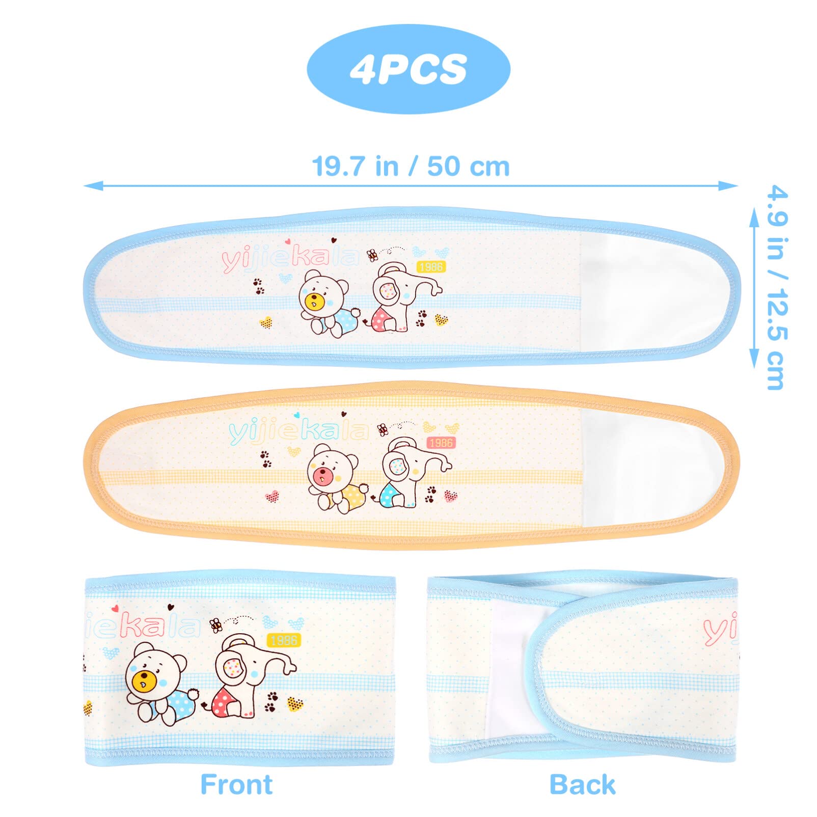 Healifty baby belly band four-pcs set offers durable, repeat-use options.