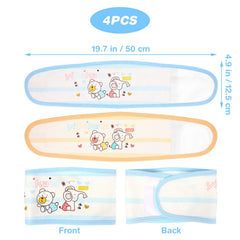 Healifty baby belly band four-pcs set offers durable, repeat-use options.